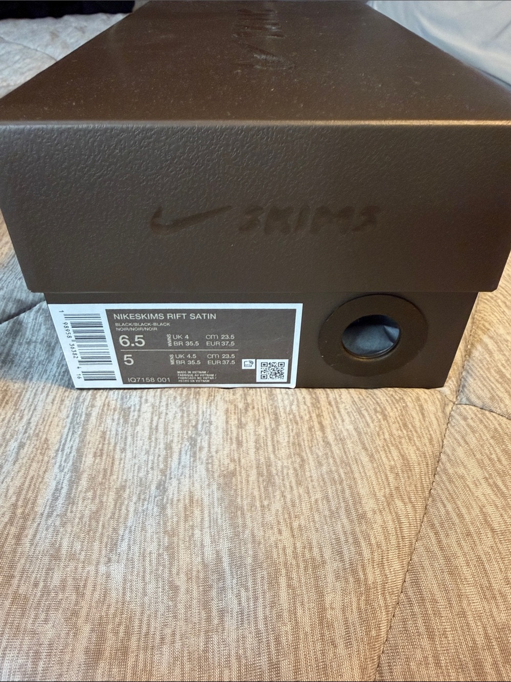 NIKESKIMS Rift Satin Shoe Sneaker Black NEW 6.5 (FW101) - Picture 5 of 5
